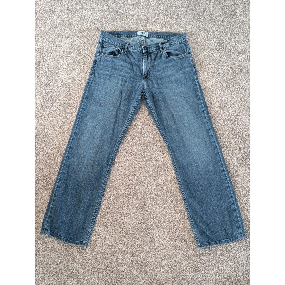 Paige Doheny Jeans Men's 33X30 Relaxed Straight Vintage Inspired Denim - Picture 2 of 8